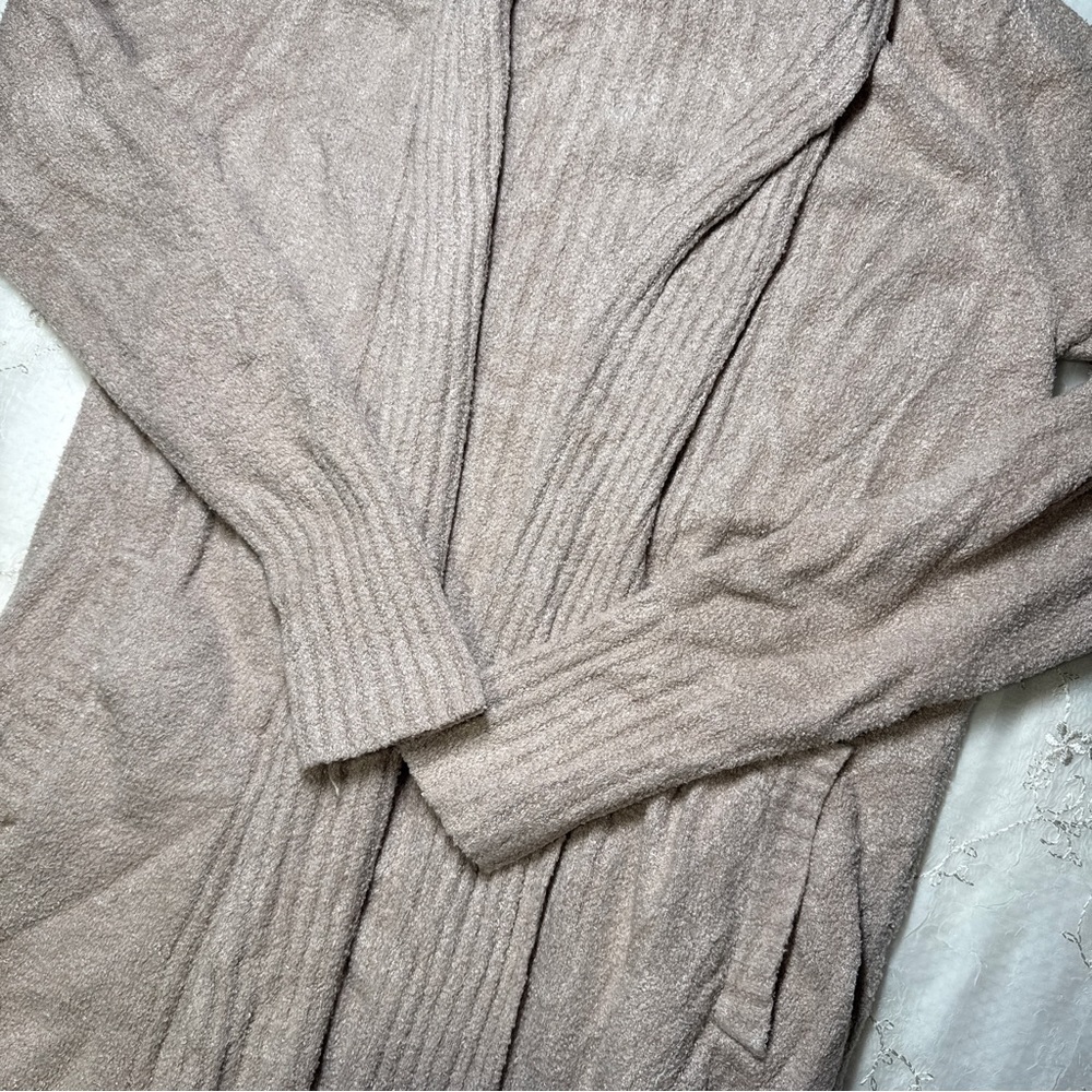 barefoot dreams cozychic lite ribbed long cardigan – size xs (nutmeg tan) - Picture 5 of 6